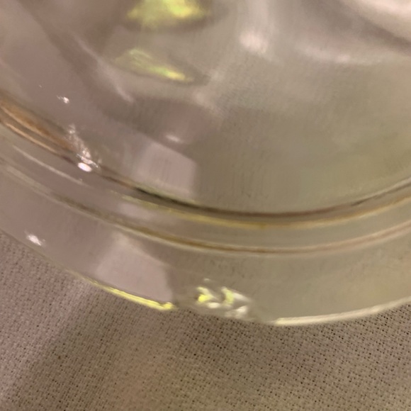 Glasbake Atomic Starburst MCM  milk glass casserole dish with lid. 1 qt - Picture 4 of 6